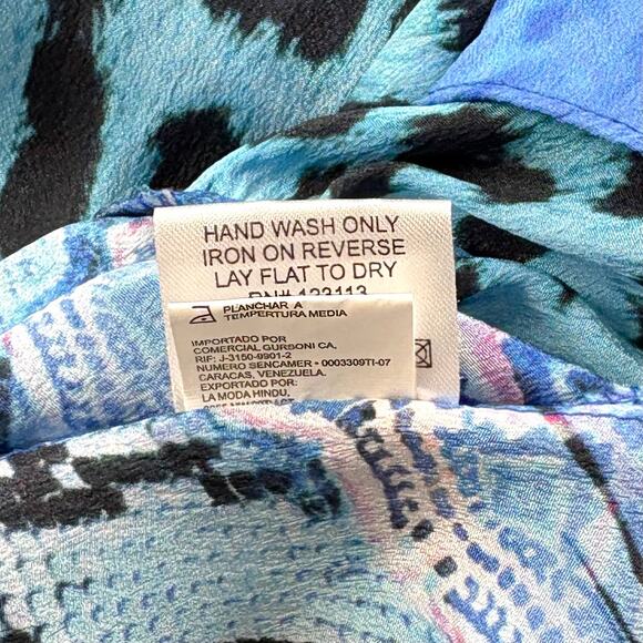 True Colors by La Moda Hi Low Frill Maxi Dress Size Small Medium Resort Flowy - Picture 13 of 16